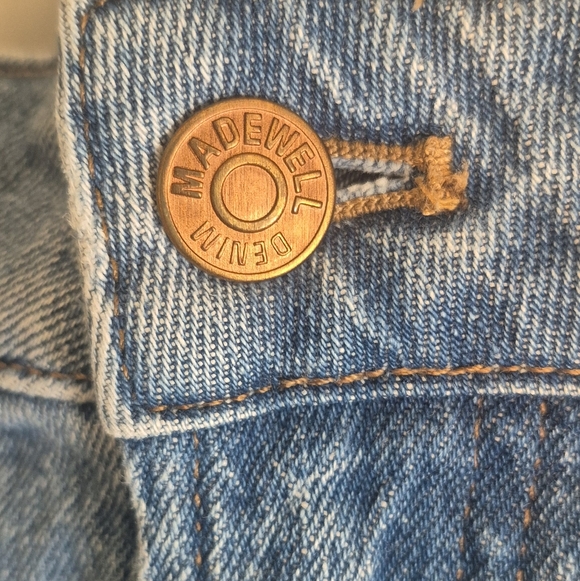 Madewell Curvy Perfect Jean Shorts Size 27 Raw Frayed Hem - Picture 8 of 8